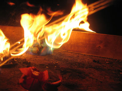 no blood for lighter fluid